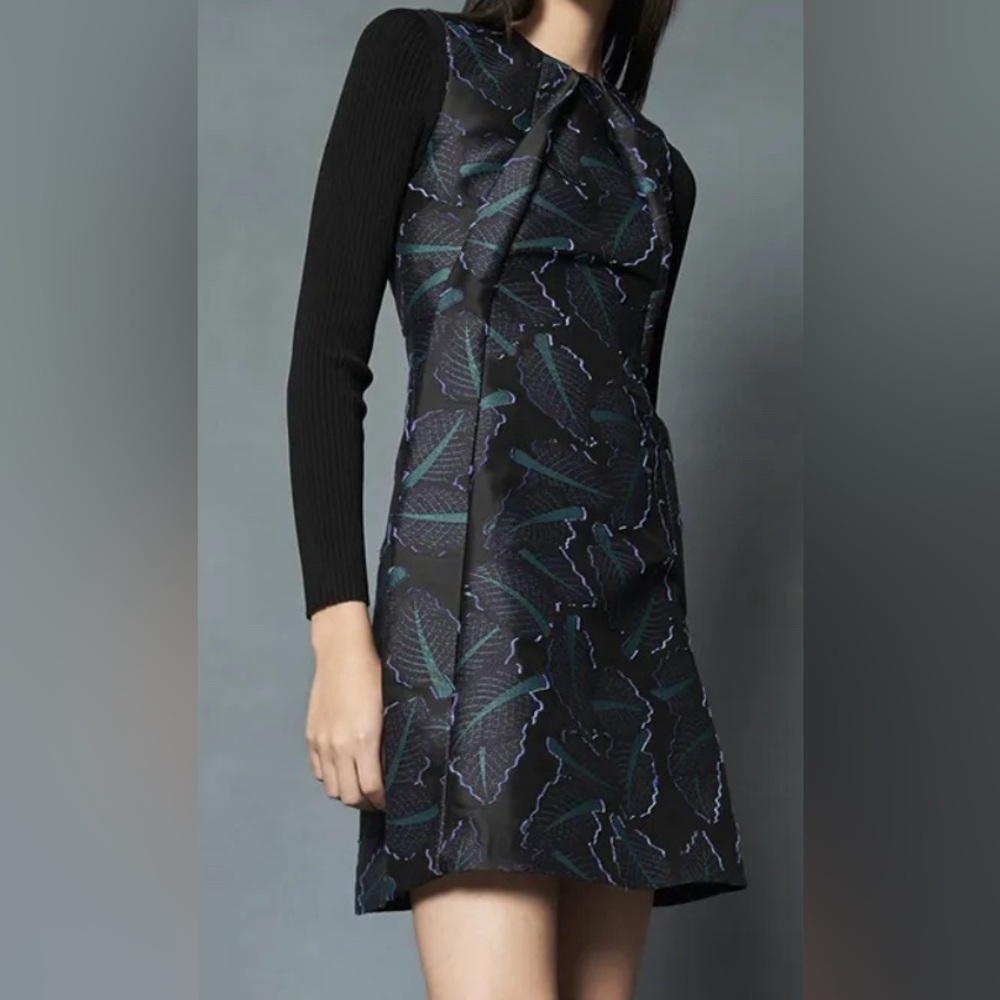 Opening Ceremony Leaf Pattern Sleeveless Dress - Size M